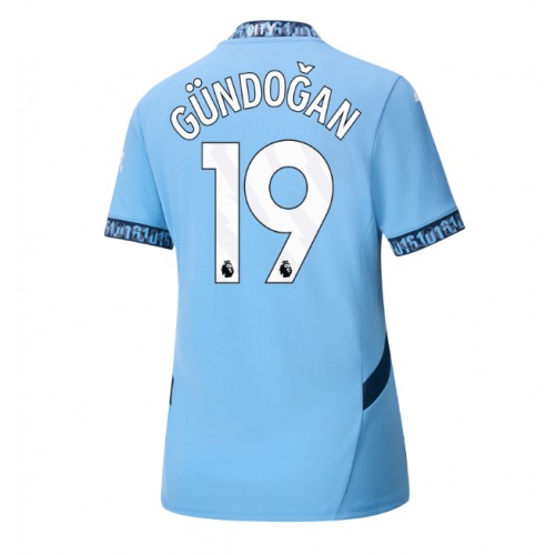 Dres Manchester City Ilkay Gundogan #19 Domaci za Žensko 2024-25 Kratak Rukav